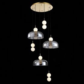 SL6112.203.42 Светильник подвесной ST-Luce Золотистый/Молочно-Белый,Прозрачно-Дымчатый LED 1*42W.