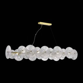 SL1657.213.08 Люстра подвесная ST-Luce Золотистый/Прозрачный E14 8*40W.