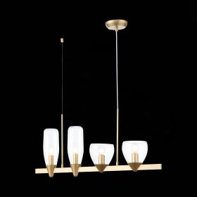 SL1119.203.04 Светильник подвесной ST-Luce Золотистый/Прозрачный E14 4*40W.