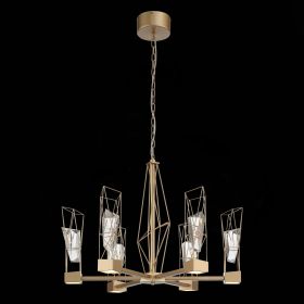 SL815.203.06 Люстра подвесная ST-Luce Матовое золото/Матовое золото, Прозрачный LED 6*8W 4000K.