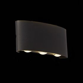 SL089.401.06 Светильник уличный настенный ST-Luce Черный кварцевый LED 6*1W 4000K.