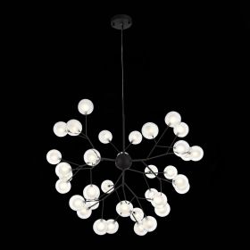 SL376.403.36 Светильник подвесной ST-Luce Черный/Прозрачный, Белый G4 LED 36*2W.