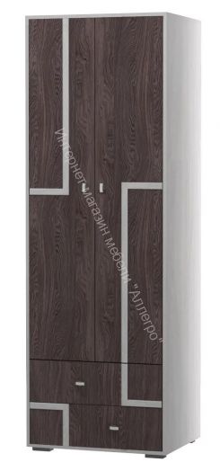 Шкаф 2-х дверный для белья Омега 16 с полками