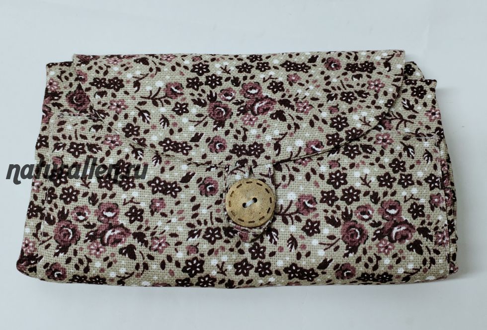 Сумка-шоппер складная "Мелкий цветок" (лён)