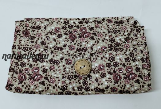 Сумка-шоппер складная "Мелкий цветок" (лён)