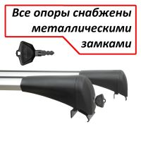 Багажник на крышу Exeed LX (2019-...), Lux Bridge, крыловидные дуги (серебристый цвет)