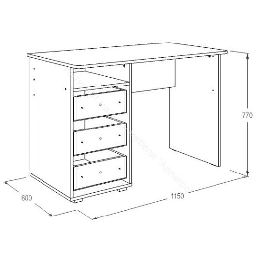 Полка настольная Омега 18 (надстройка)