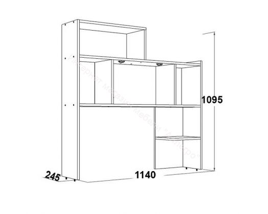 Полка настольная Омега 18 (надстройка)