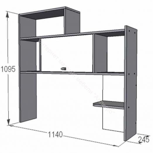 Полка настольная Омега 18 (надстройка)