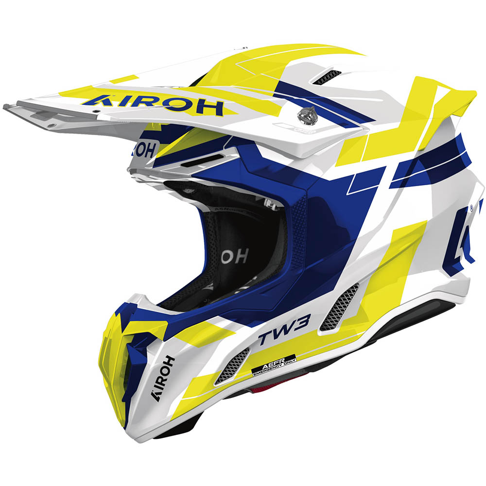 Airoh Twist 3.0 Dynasty Blue/Yellow Gloss шлем внедорожный