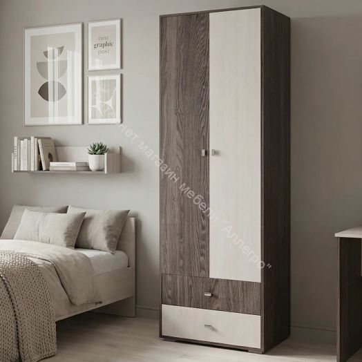 Шкаф 2-х дверный для белья Омега 18