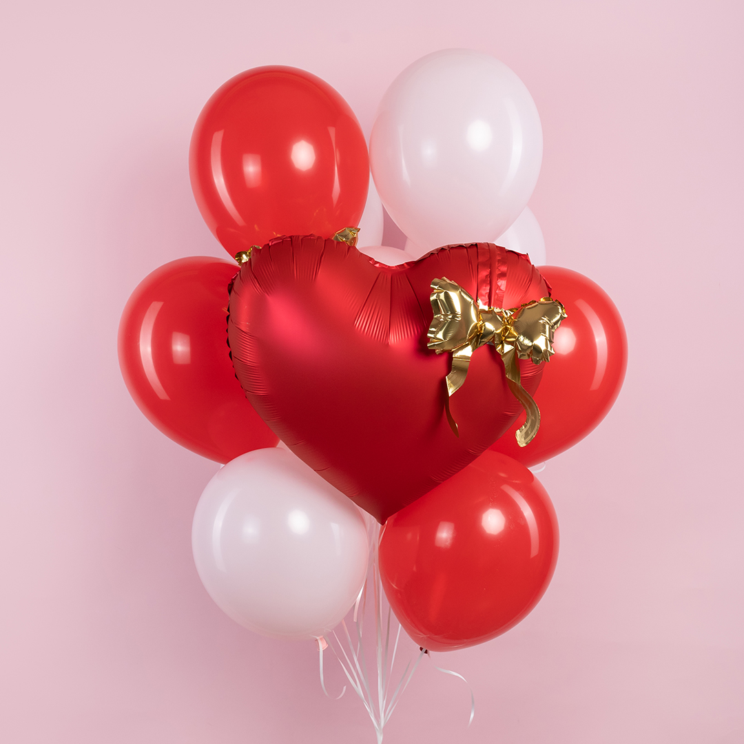 Фонтан с сердцем с бантом