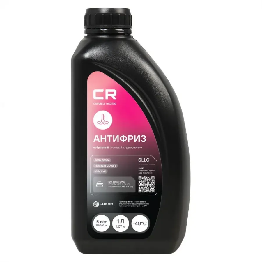 CARVILLE RACING Антифриз для автомобилей Toyota/Lexus/Hyundai/Kia, -40°С, 1л