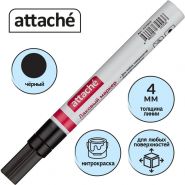 Маркер-краска 4мм черный Attache алюмин корп нитро-основа лаковый /12