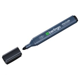 Маркер перманентный Berlingo "Multiline PE320" черный, пулевидный, трехгранный, 3мм 312828