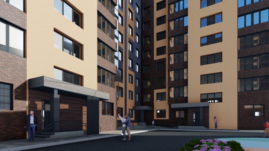 2-комнатная квартира 44,62кв.м. Генерала Тихонова 1