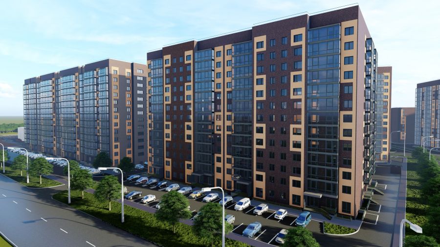 2-комнатная квартира 44,62кв.м. Генерала Тихонова 1