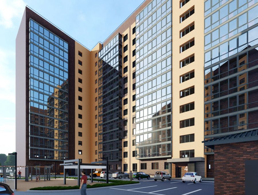 2-комнатная квартира 44,62кв.м. Генерала Тихонова 1