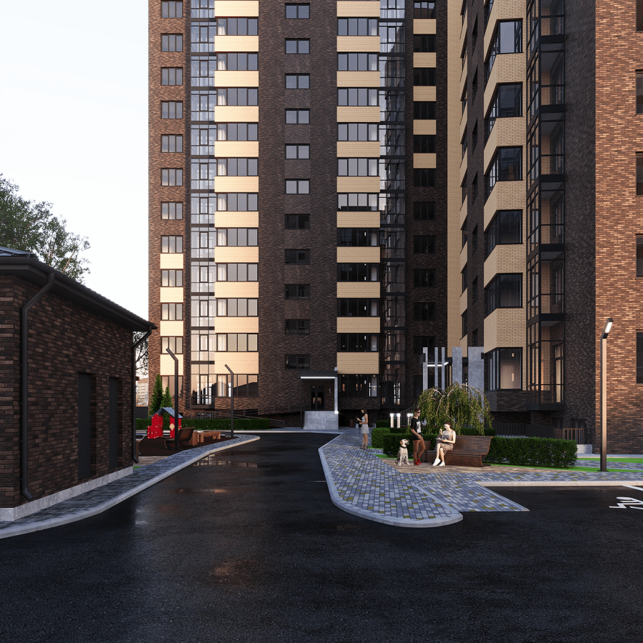 1-комнатная квартира 45,99кв.м. Чертыгашева 164