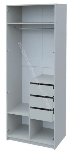 Шкаф 2-х дверный Ольга 6 со скрытыми ящиками