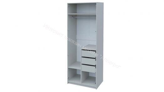 Шкаф 2-х дверный Ольга 6 со скрытыми ящиками