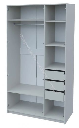 Шкаф 3-х дверный Ольга 6 со скрытыми ящиками