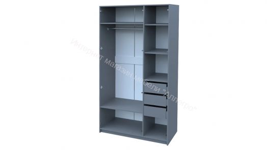 Шкаф 3-х дверный Ольга 6 со скрытыми ящиками