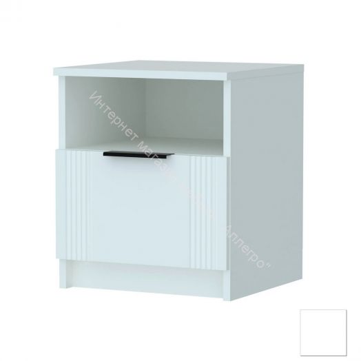 Тумба прикроватная Ольга 6 с ящиком Белый