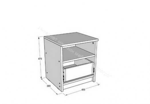 Тумба прикроватная Ольга 6 с ящиком Белый