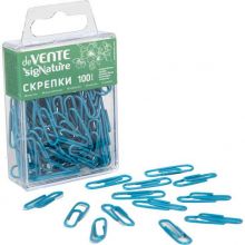 Скрепки 28мм 100шт. deVENTE "sigNATURE" 4135509 сумеречный синий,овал.,пластик/к