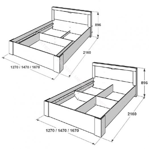 Кровать двойная Ольга 5 (1400х2000)