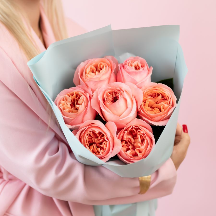 Пионовидная роза 7шт (Пинк Экспрешн)