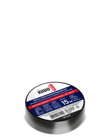 Лента Электроизоляционная Kudo 15м Чёрная, Профессиональная, Универсальная / Кудо.