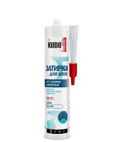 Герметик-Затирка Kudo Home KSK-162 280мл Чёрный RAL 9011, Силиконовый, Санитарный для Швов / Кудо.