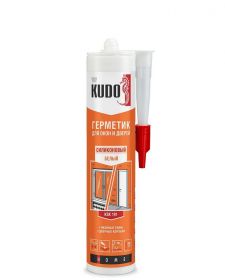 Герметик Силиконовый Kudo Home KSK-191 280мл Белый для Окон и Дверей / Кудо.