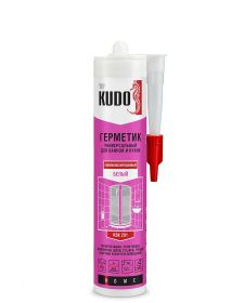 Герметик Силиконизированный Kudo Home KSK 291 280мл Белый, Универсальный для Влажных Помещений / Кудо.