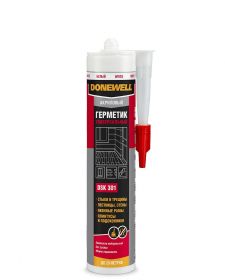 Герметик Акриловый Kudo Donewell DSK 301 260мл Белый, Универсальный / Кудо.