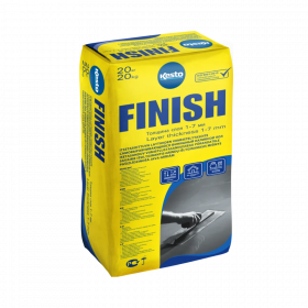 Смесь Сухая Kesto Kesto Finish 20кг Серая, Быстротвердеющая для Внутренних Работ / Кесто.