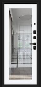 Входная Дверь Bravo Флэт/SBlack Black Shell/White Silk 860x2050, 960x2050мм / Браво.