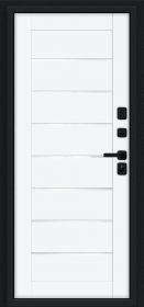 Входная Дверь Bravo Техно Д2/SBlack Букле Черное/White Silk 860x2050мм Левое Открывание / Браво.