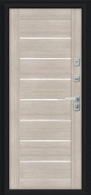 Входная Дверь Bravo Техно Д2/BChrome Букле Черное/Cappuccino Melinga 960x2050мм Правое Открывание / Браво.