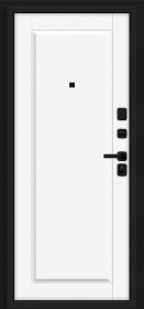 Входная Дверь Bravo Сьют МФ/SBlack Букле Черное/White Silk 860x2050мм Левое Открывание / Браво.