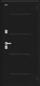 Входная Дверь Bravo Лайн/BChrome Букле Черное/Wenge Melinga 960x2050мм Левое Открывание / Браво.