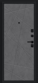 Входная Дверь Bravo Граффити-5/SBlack Букле Черное/Slate Art 960x2050мм Правое Открывание / Браво.