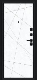 Входная Дверь Bravo Граффити-5/SBlack Букле Черное/Snow Art 860x2050мм Левое Открывание / Браво.