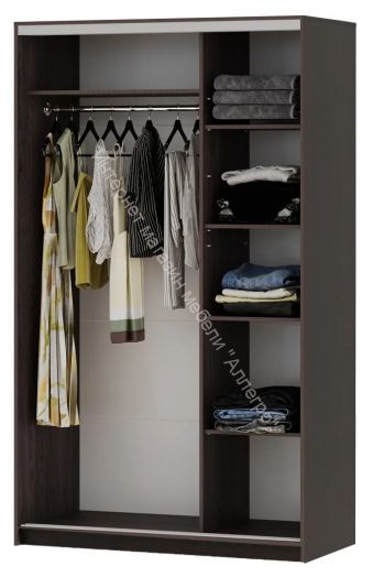 Шкаф-купе "Мираж 13.1" 2-х дверный с зеркалом Венге