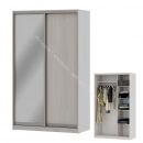 Шкаф-купе "Мираж 13.1" 2-х дверный с зеркалом Ясень анкор светлый