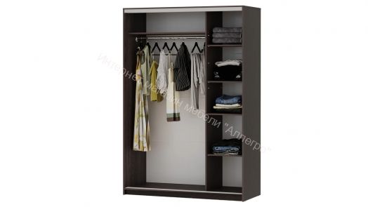 Шкаф-купе "Мираж 15.1" 2-х дверный с зеркалом Венге/Млечный дуб