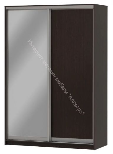Шкаф-купе "Мираж 15.1" 2-х дверный с зеркалом Венге