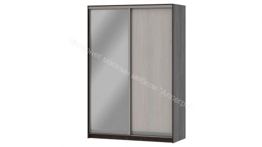 Шкаф-купе "Мираж 15.1" 2-х дверный с зеркалом Ясень анкор темный/Ясень анкор светлый